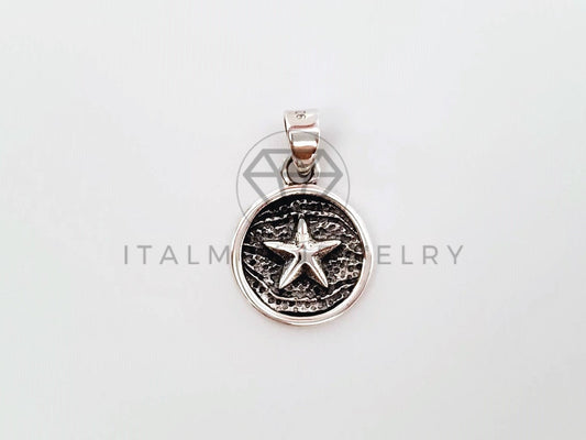Dije No Religioso - 104462 - Dije de Medalla Estrella Plata .925