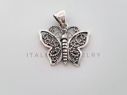 Dije No Religioso - 104418 - Dije de Mariposa en Plata Fina .925
