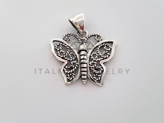 Dije No Religioso - 104418 - Dije de Mariposa en Plata Fina .925