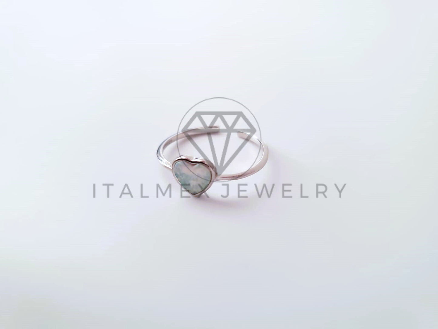 Anillo de Dama - 104442 - Anillo de Corazón Madre Perla Plata .925