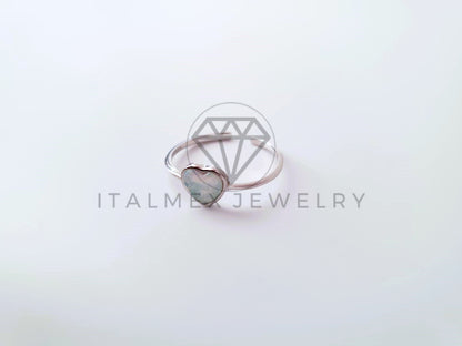 Anillo de Dama - 104442 - Anillo de Corazón Madre Perla Plata .925