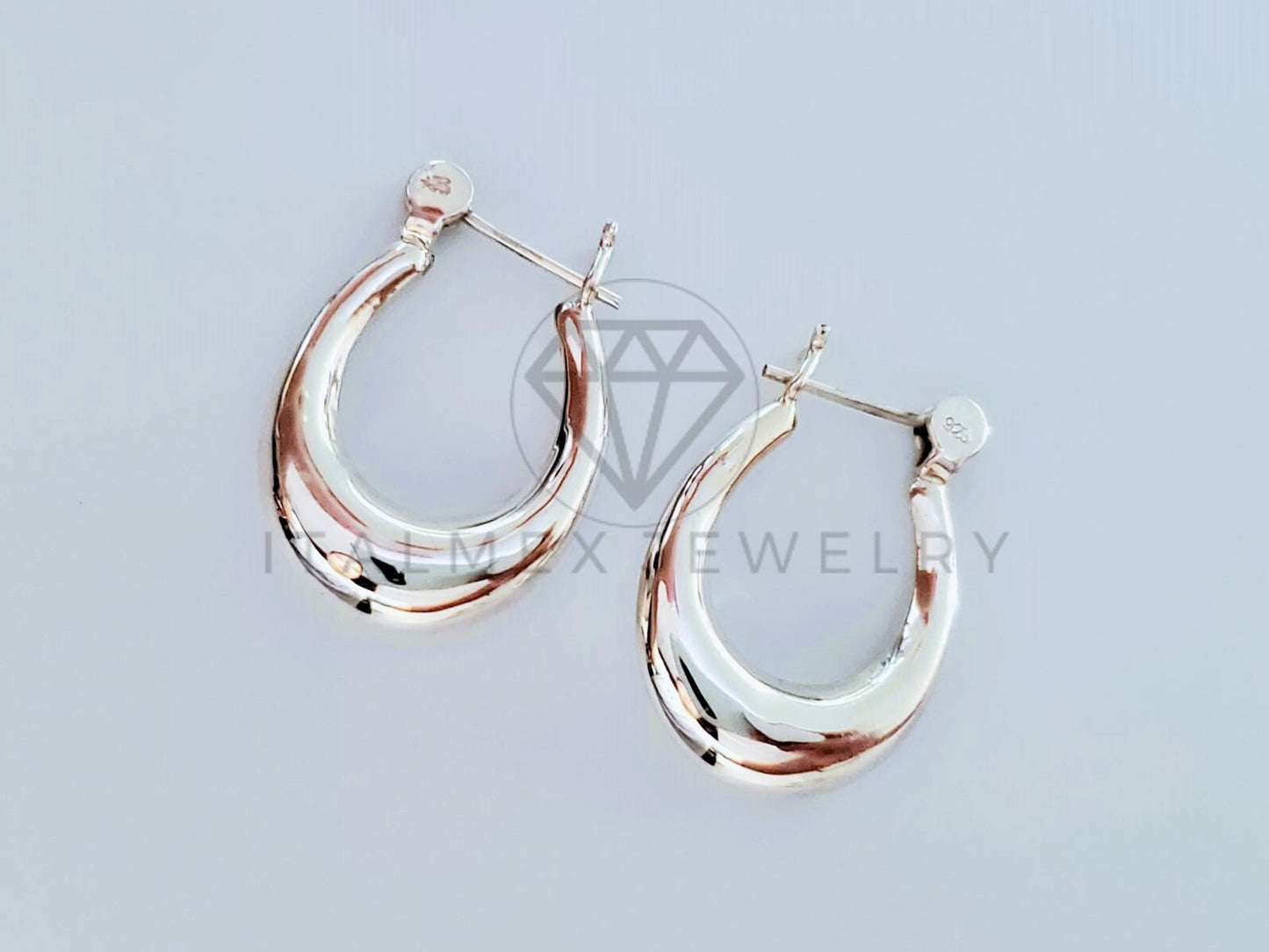 Arete de Lujo - 105058 - Arracada Curva 23mm Plata .925