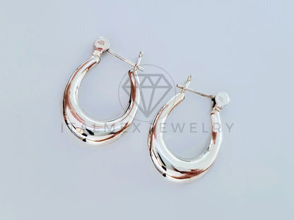Arete de Lujo - 105058 - Arracada Curva 23mm Plata .925