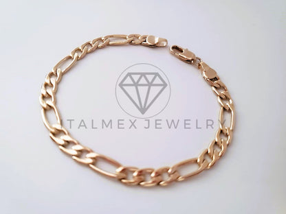 Pulsera de Lujo - 104699 - Diseño Figaro 5.5mm Oro Laminado 18K