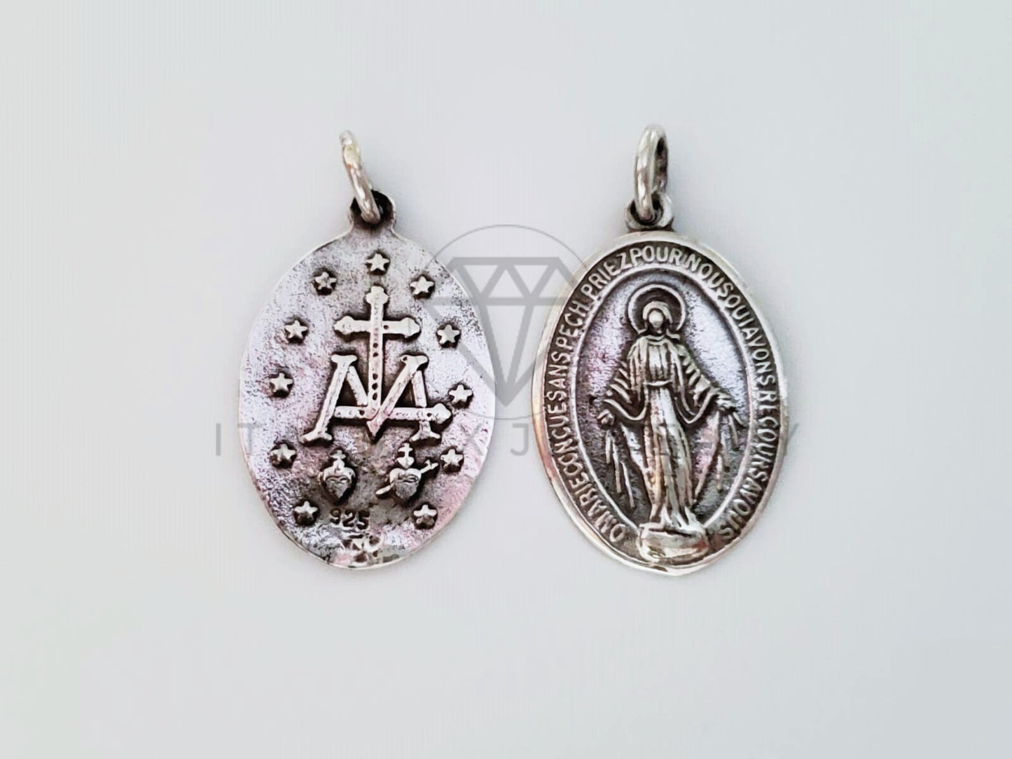 Dije Religioso - 105151 - Medalla Santo Doble Cara Plata .925