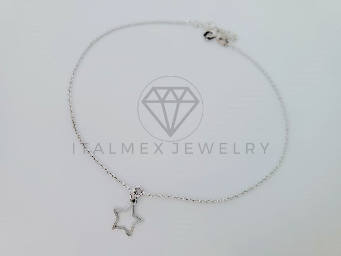 Tobillera Clasica - 105228 - Diseño Dije Estrella Plata .925