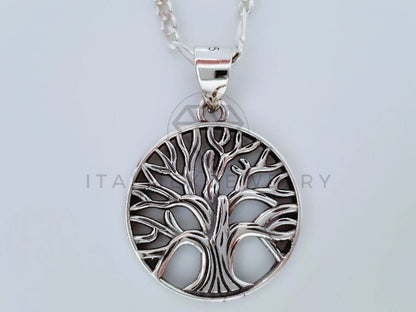Dije Elegante - 104993 - Diseño Arbol de la Vida Plata .925