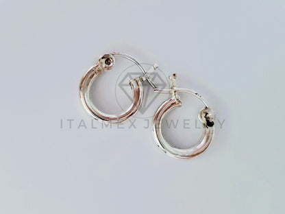Arete de Lujo - 105212 - Arracada Lisa 14mm Plata .925