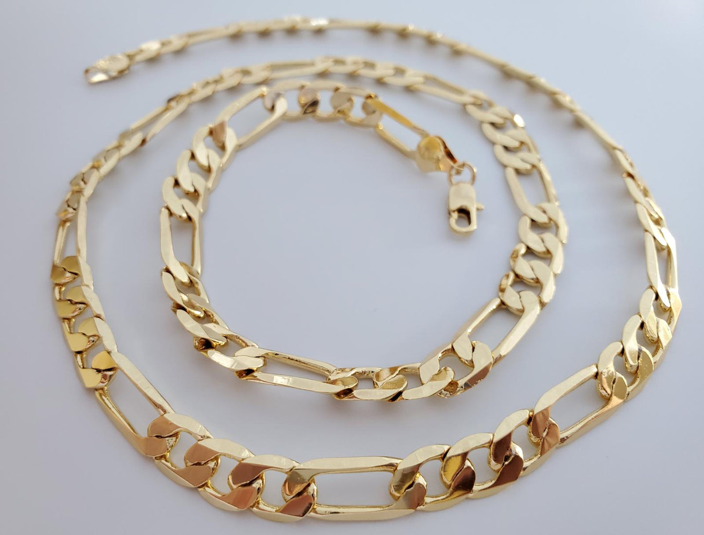 8mm Figaro Link Design | 18K Gold-Plated Chain