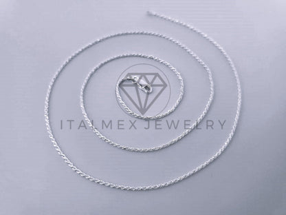 Cadena Torzal 1mm Plata .925