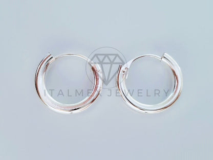 Arete de Lujo - 105057 - Arracada Lisa 17mm Plata .925