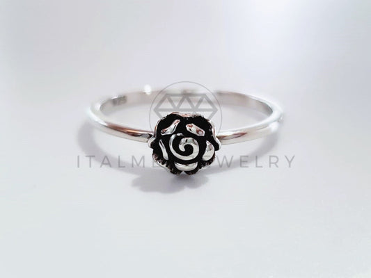 Anillo de Dama - 105036 - Anillo de Rosa Mate Plata .925