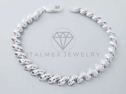 Pulsera de Lujo - 104839 - Diseño San Marco 6mm/7 Pulgadas Plata Fina .925