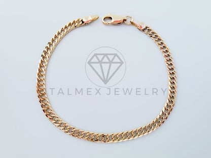 Pulsera de Lujo - 104851 - Diseño Cubana 3.5mm Laminado 18K