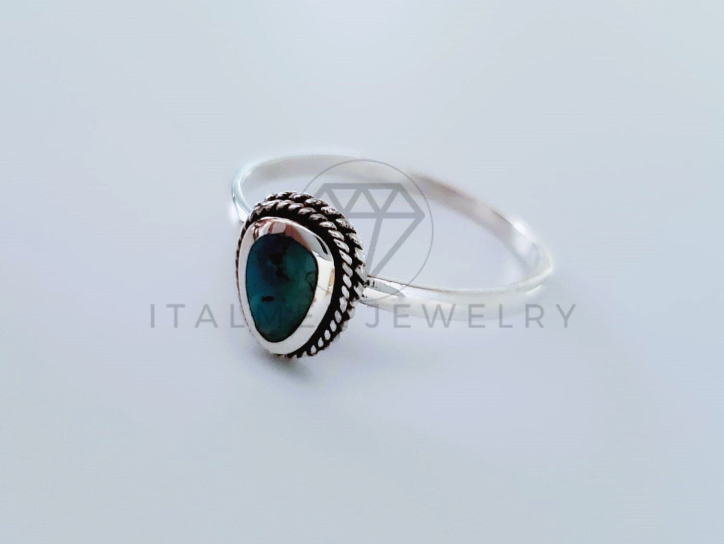 Anillo de Dama - 104985 - Anillo Taxco Azul Turquesa Plata .925