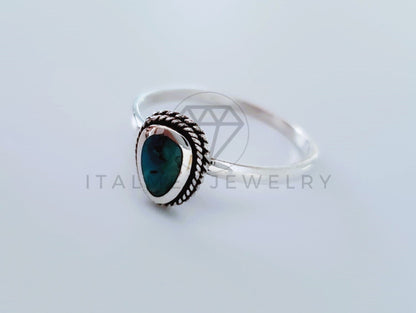 Anillo de Dama - 104985 - Anillo Taxco Azul Turquesa Plata .925