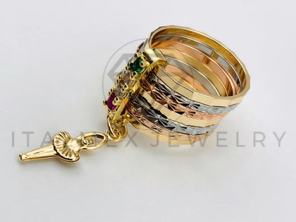 Anillo de Dama - 105596 - Anillo Semanario Bailarina de Ballet Oro Laminado 18K