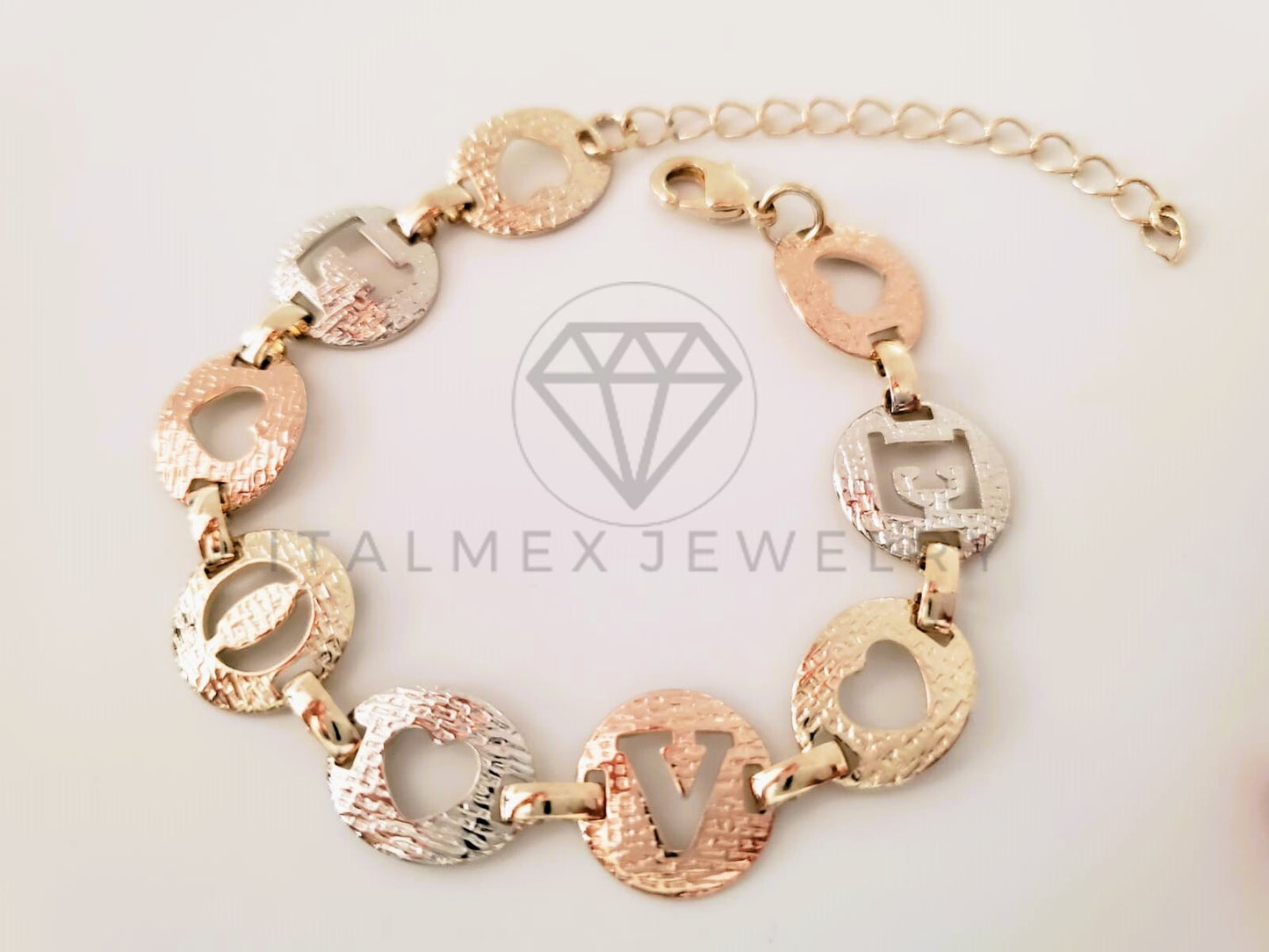 Pulsera de Lujo - 105291 - Pulsera Amor/Love Florentino Oro Laminado 18K