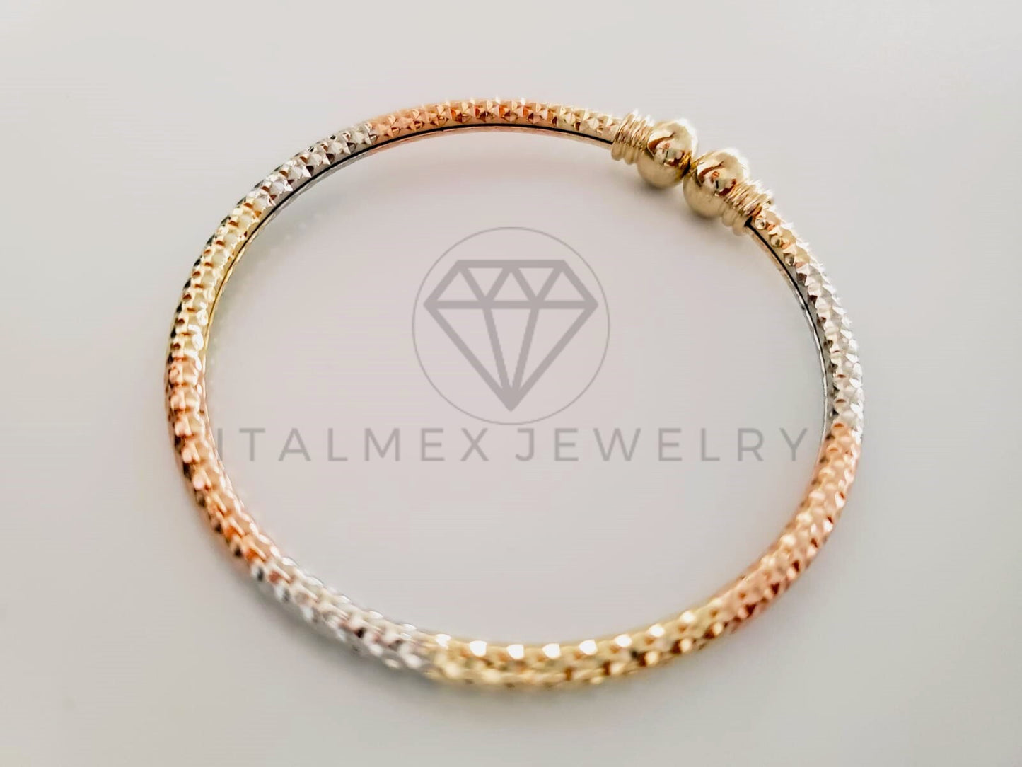 Pulsera de Lujo - 104867 - Diseño Aro Clásico diamantado Oro Laminado 18K