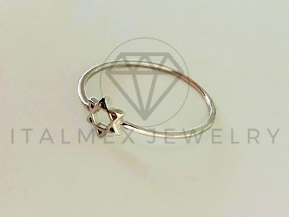 Anillo de Plata - 105422 - Anillo Estrella Judia Plata .925