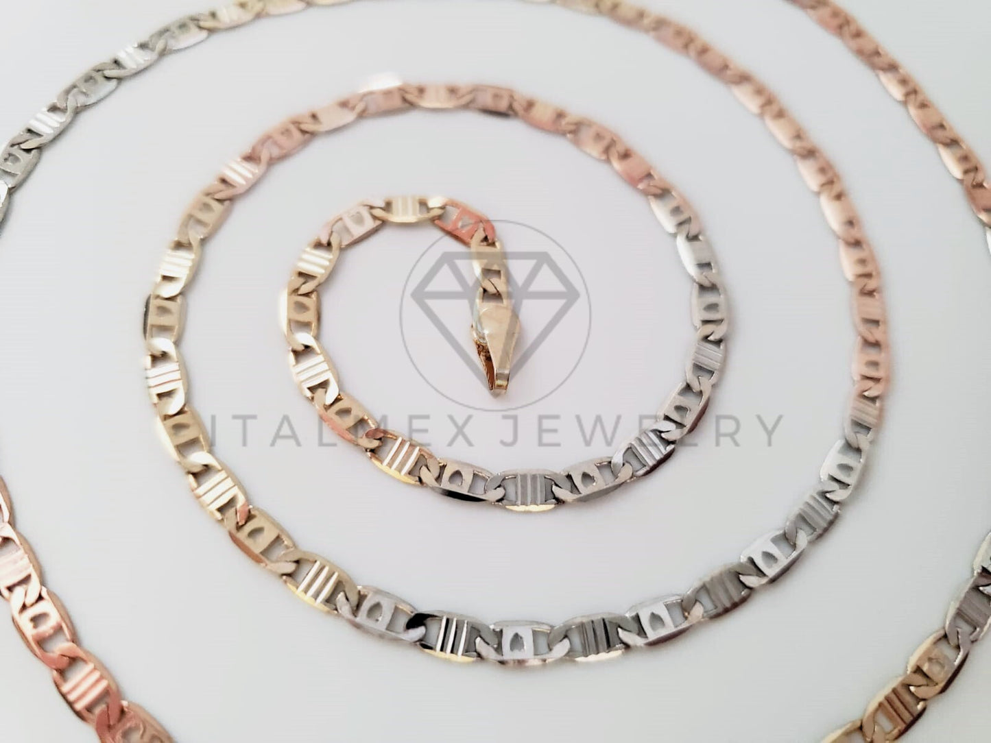 Cadena Clásica - 104942 - Estilo Gucci Corazon 3mm/20" Florentina Oro Laminado 18K