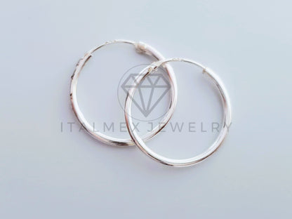 Arete de Lujo - 105066 - Arracada Lisa 20mm Plata .925