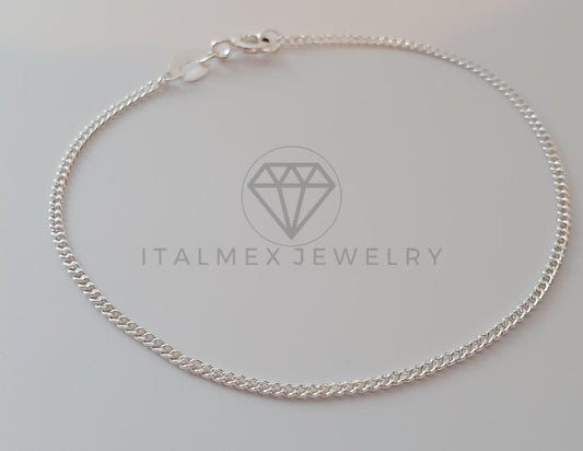 Pulsera de Lujo - 101966 - Diseño Cubana 3mm Plata Fina .925