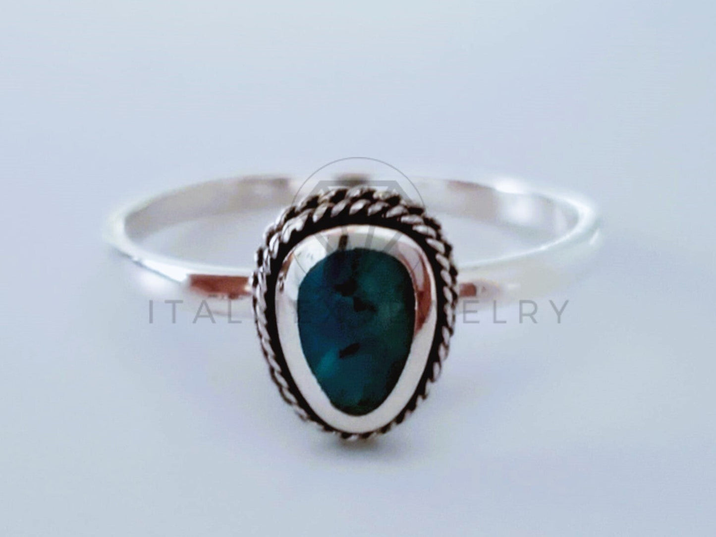 Anillo de Dama - 104985 - Anillo Taxco Azul Turquesa Plata .925