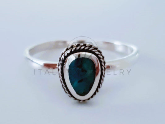 Anillo de Dama - 104985 - Anillo Taxco Azul Turquesa Plata .925