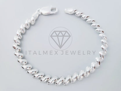 Pulsera de Lujo - 104839 - Diseño San Marco 6mm/7 Pulgadas Plata Fina .925