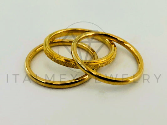 Anillo de Lujo - 105447 - Anillos Fin de Semana Oro Laminado 18K