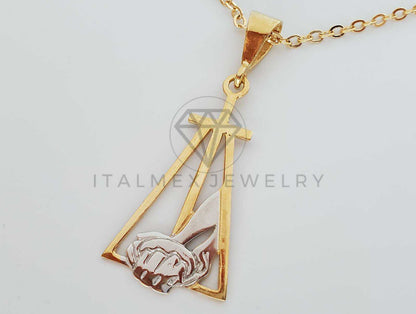 Dije Religioso - 101640 -Santa Trinidad Tamaño Chico Oro Laminado 18K