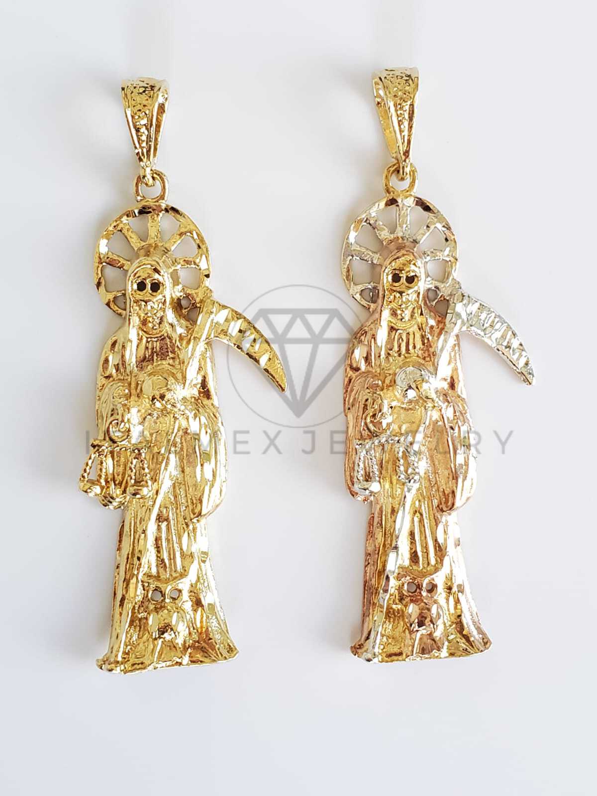 Dije Religioso - 100486.100487 - Santa Muerte Tamaño Extra Grande Oro Laminado 18K