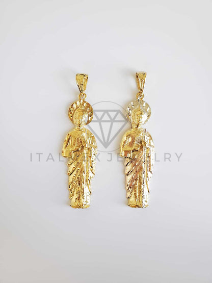 Dije Religioso - 100483.100484 - San Judas Tadeo Tamaño Extra Grande Oro Laminado 18K