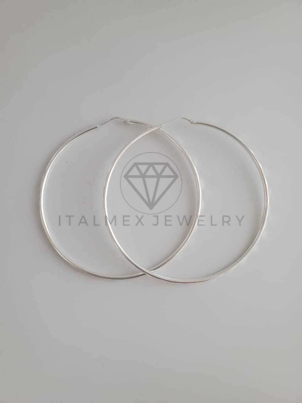 Arracada de Lujo - 103506 - Arracada de Tubo Diamantada 50mm Plata Fina .925