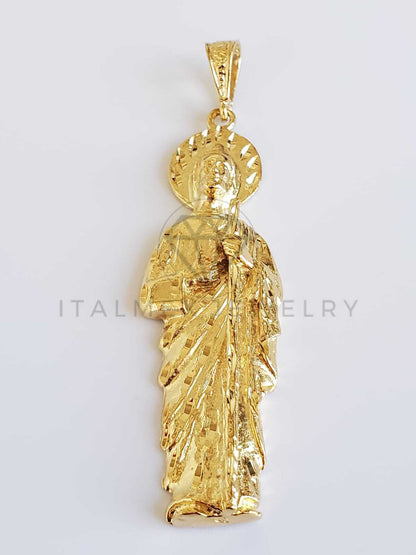 Dije Religioso - 100483.100484 - San Judas Tadeo Tamaño Extra Grande Oro Laminado 18K