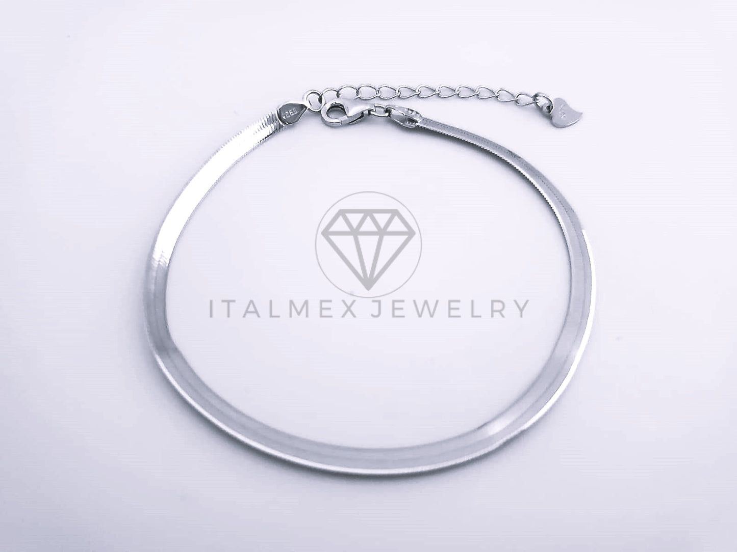 Pulsera de Lujo - 103611 - Diseño Planchada 3mm Plata Fina .925