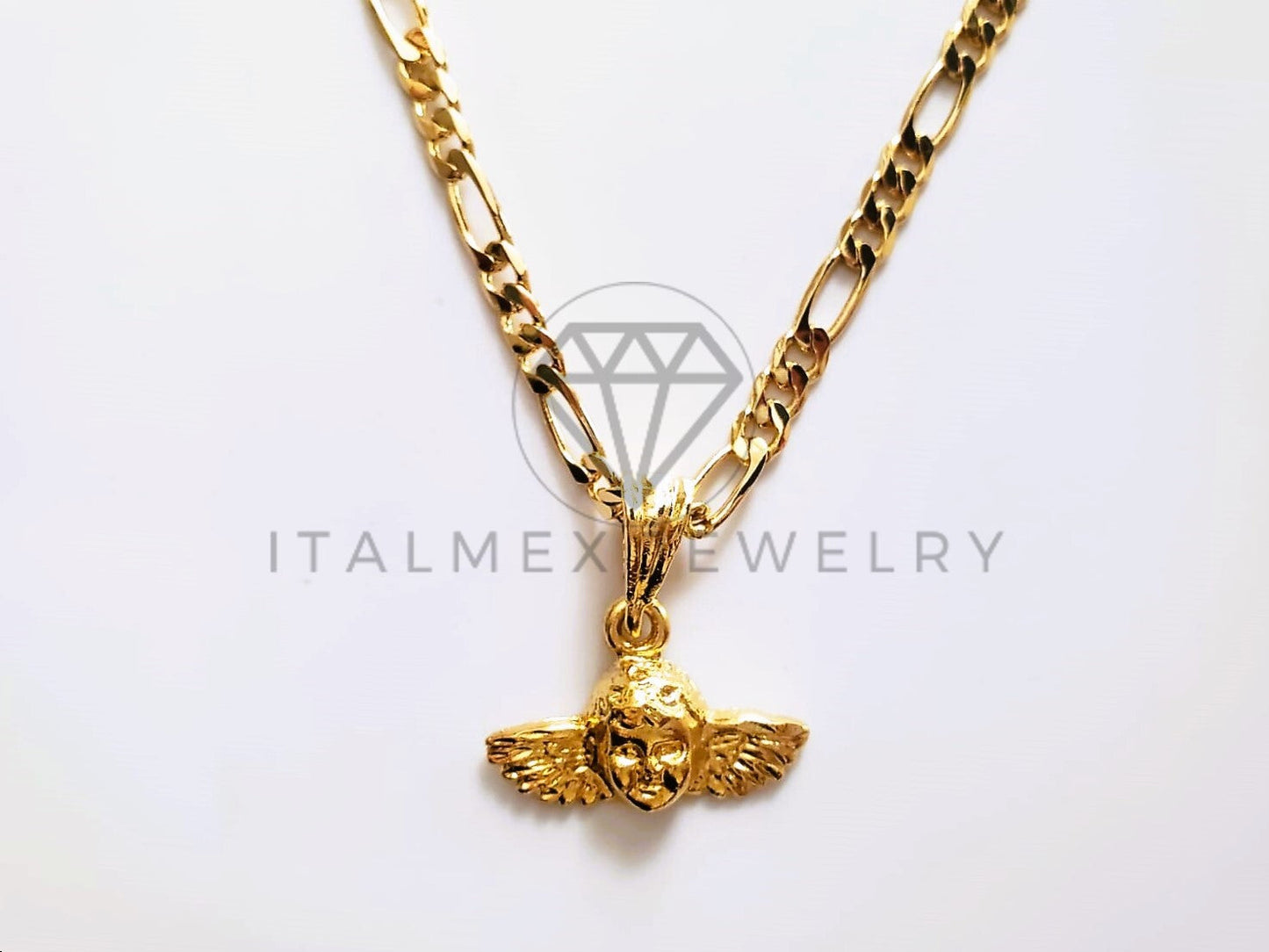 Dije de Lujo - 104188 - Dije Rostro Angelito Oro Laminado 18K