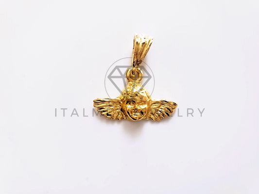 Dije de Lujo - 104188 - Dije Rostro Angelito Oro Laminado 18K