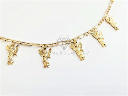 Pulsera Elegante - 102863 - Diseño Arcángel Rafael Oro Laminado 18K