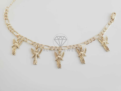 Pulsera Elegante - 102672 - Diseño Arcángel Gabriel Oro Laminado 18K