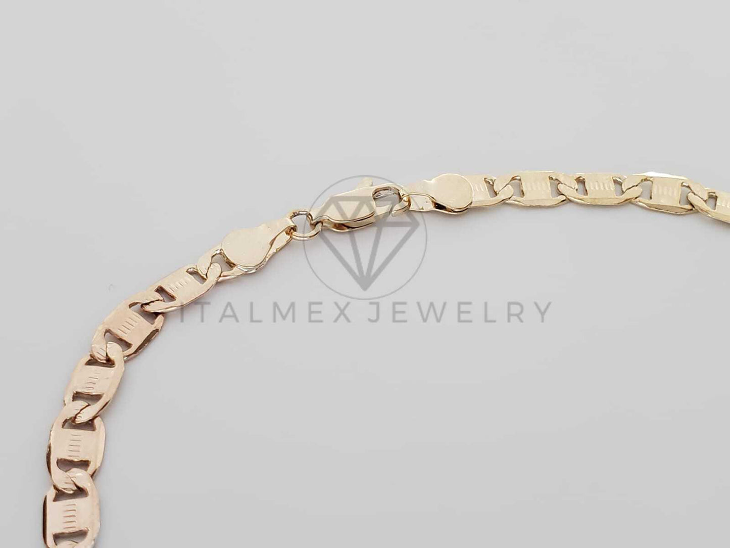 Cadena Clásica - 101917 - Estilo Gucci Zegrinada 4mm/50cms 3 Tonos Oro Laminado 18K