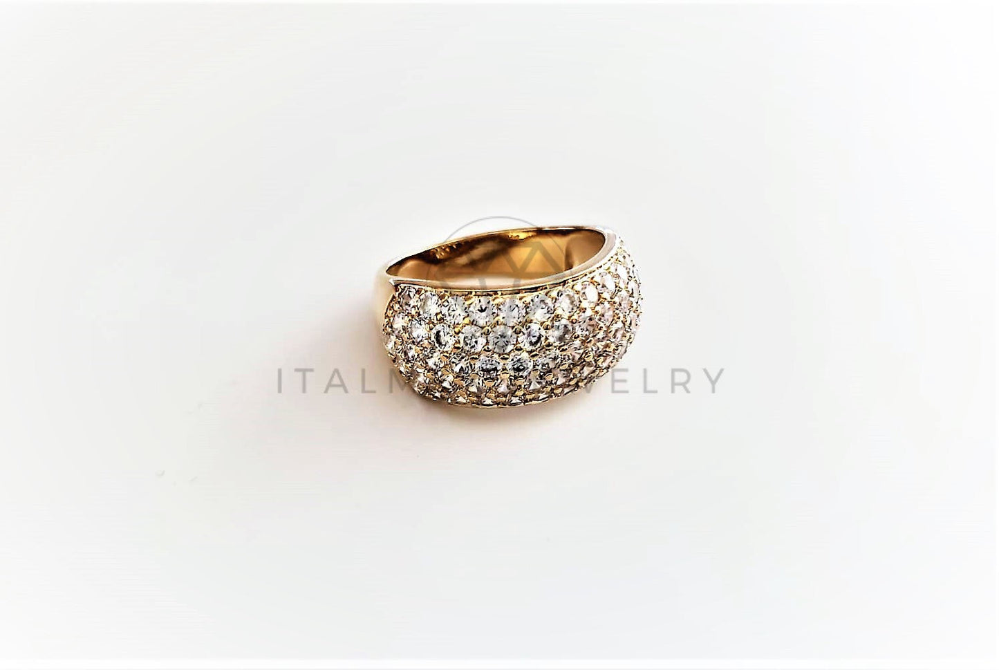 Anillo de Lujo - 103054 - Anillo de Lujo Clásico CZ Clara Oro Laminado 18K