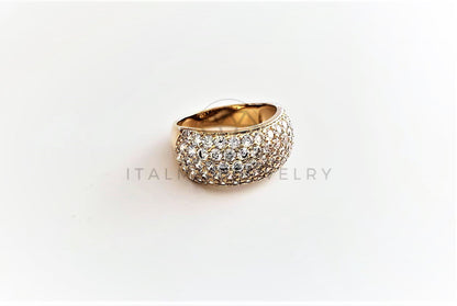 Anillo de Lujo - 103054 - Anillo de Lujo Clásico CZ Clara Oro Laminado 18K