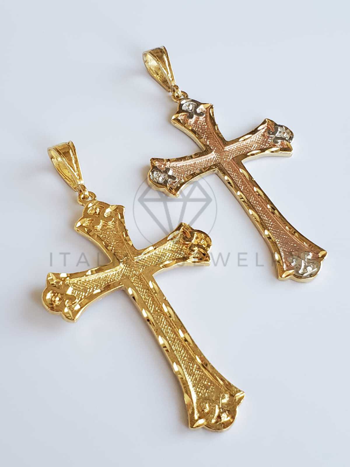 Dije Religioso - 100495.100496 -  Cruz Clásica Tamaño Extra Grande Oro Laminado 18K