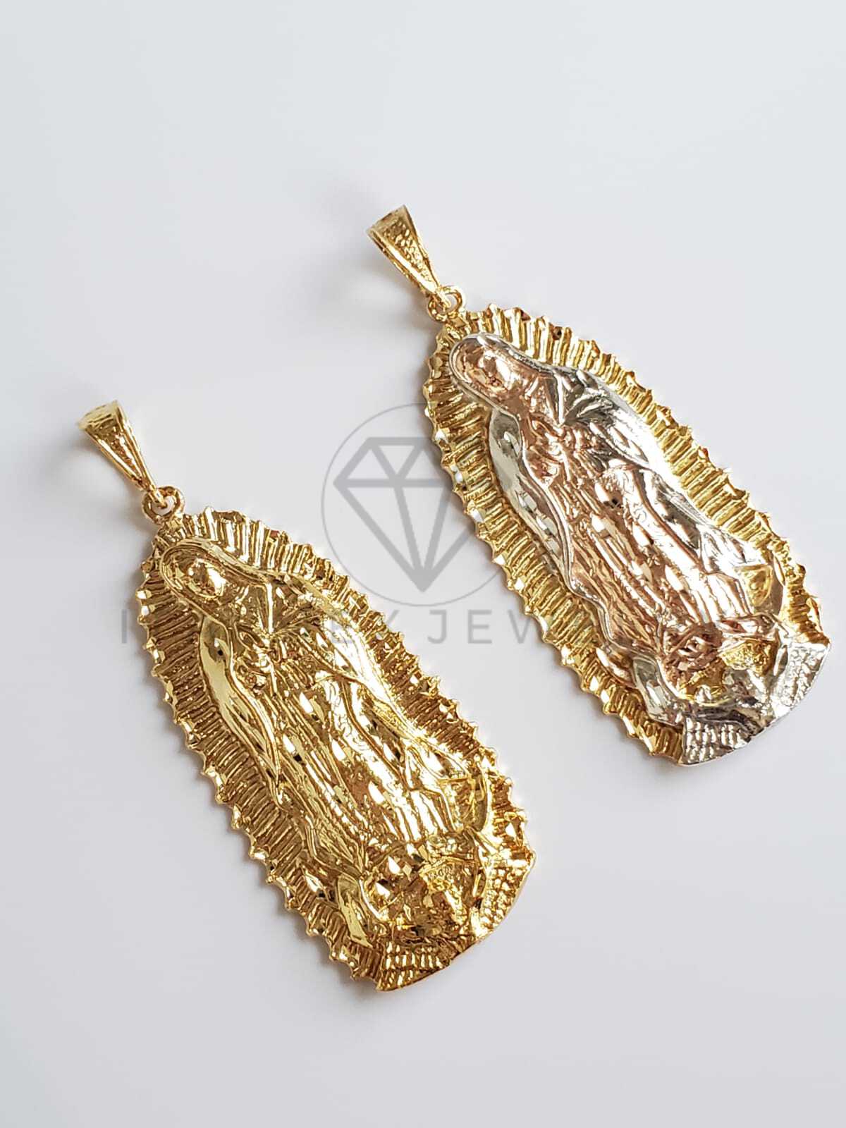 Dije Religioso - 100497.100498 - Virgen de Guadalupe Tamaño Extra Grande Oro Laminado 18K
