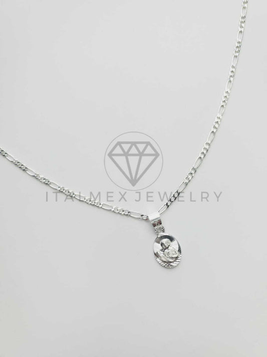 Dije Religioso - 102535 - Medalla Diamantada Mini San Judas Plata Fina .925
