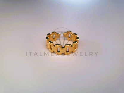 Anillo de Lujo -103770 - Diseño Estilo Rolex Oro Laminado 18K