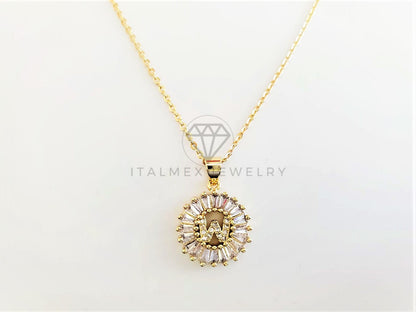 Collar Elegante - 102626 - Collar Inicial "W" Con CZ Clara Oro Laminado 18K