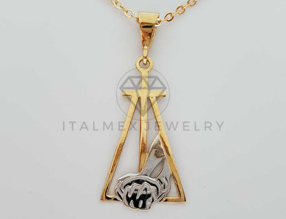 Dije Religioso - 101640 -Santa Trinidad Tamaño Chico Oro Laminado 18K